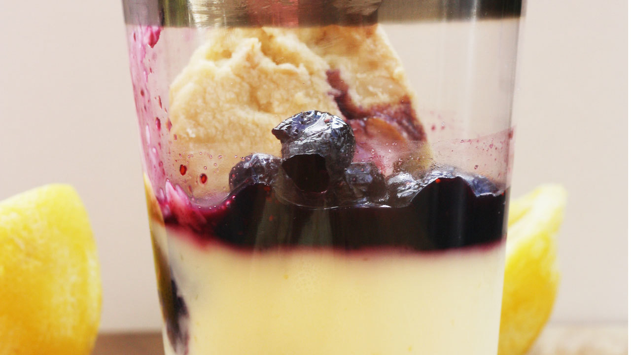 Lemon Posset with Berry Compote