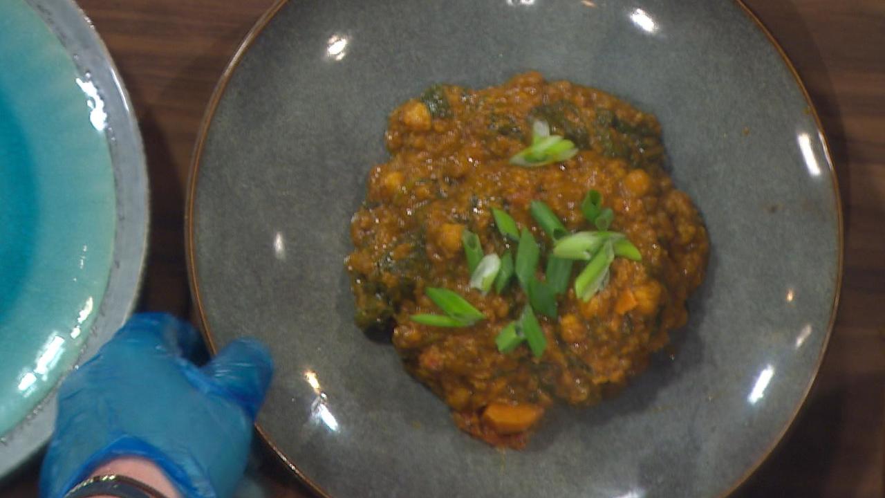 Coconut Lentil, Spinach & Sweet Potato Dahl