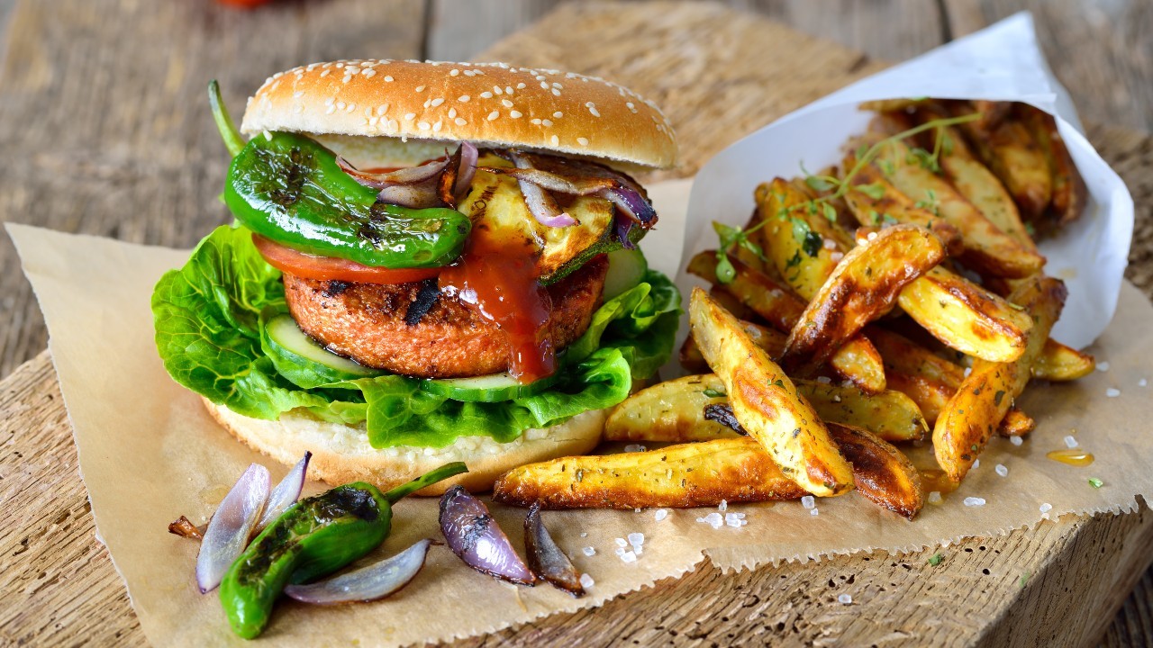 Veggie Burgers & Wedges