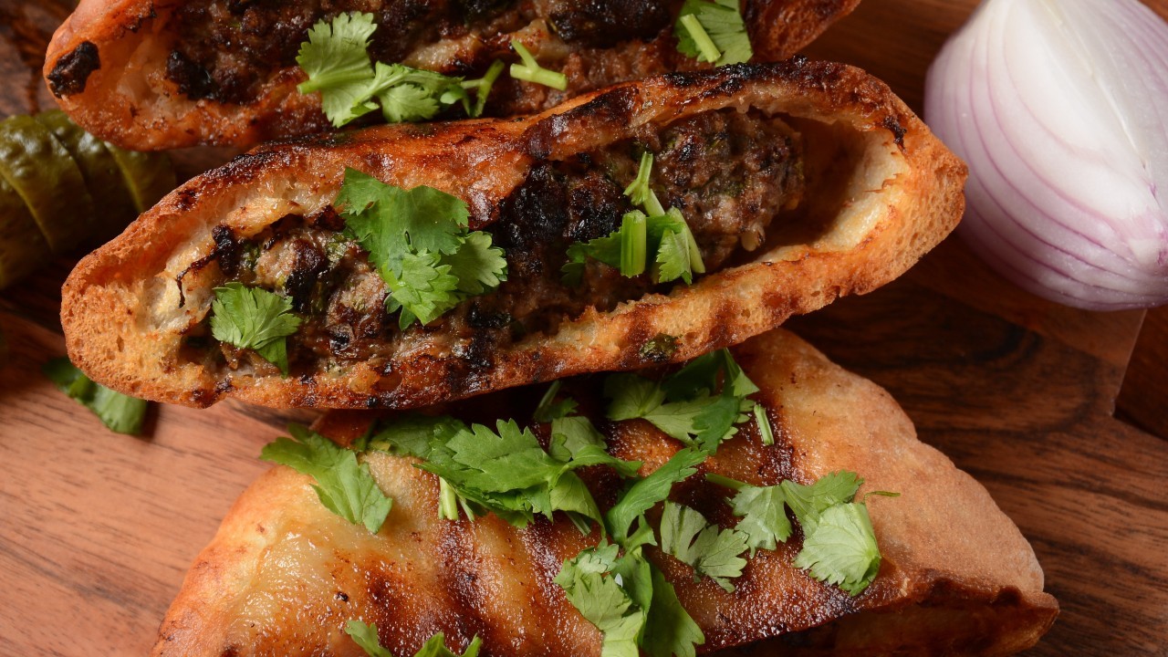 Lamb Arayes With Tahini Sauce