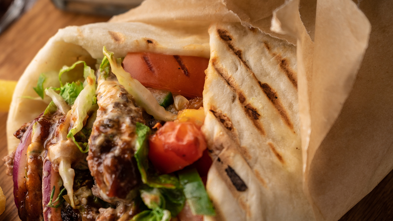 Spiced Lamb Shoulder Shawarma With Black Garlic Aioli