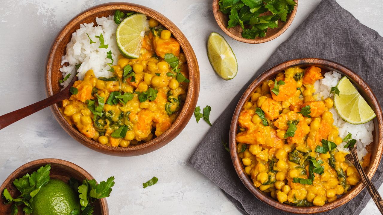 Chickpea, Spinach And Sweet Potato Curry