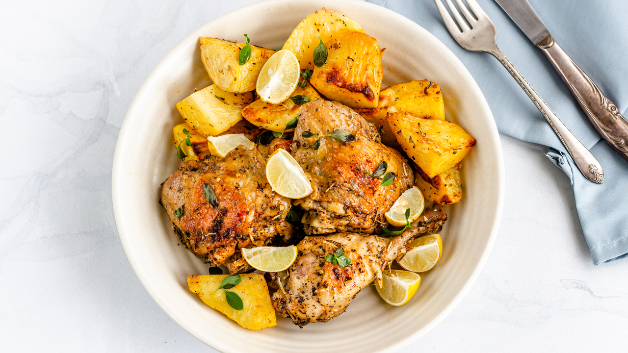Honey Mustard Lemon Chicken with Potatoes
