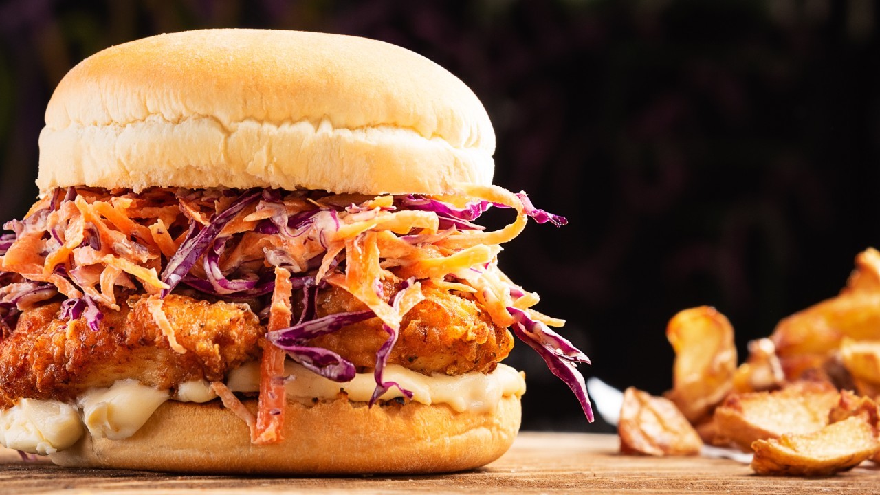 Spicy Panko Crumbed Chicken Burger