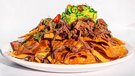 Slow-Cooker Pulled Beef Brisket Nachos