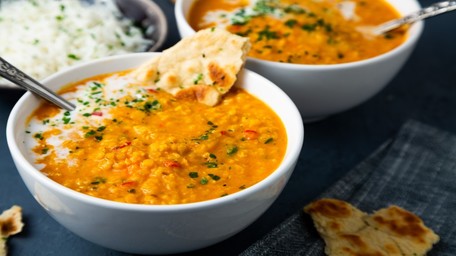 Moroccan Spiced Lentil and Chickpea Soup