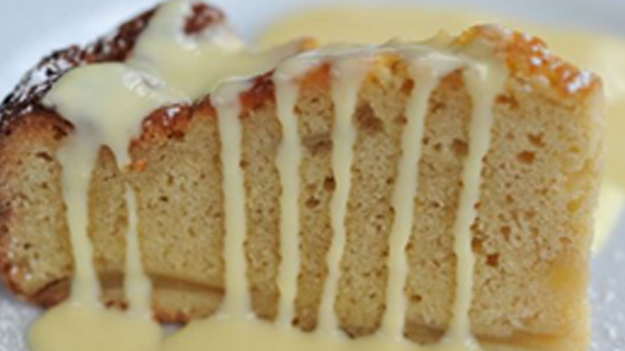 Apple Cake with Vanilla Custard