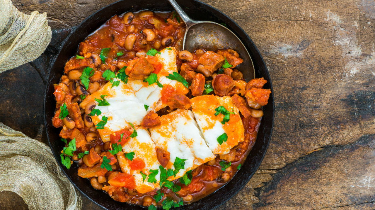 Hake Fillet & A Light Bean Stew