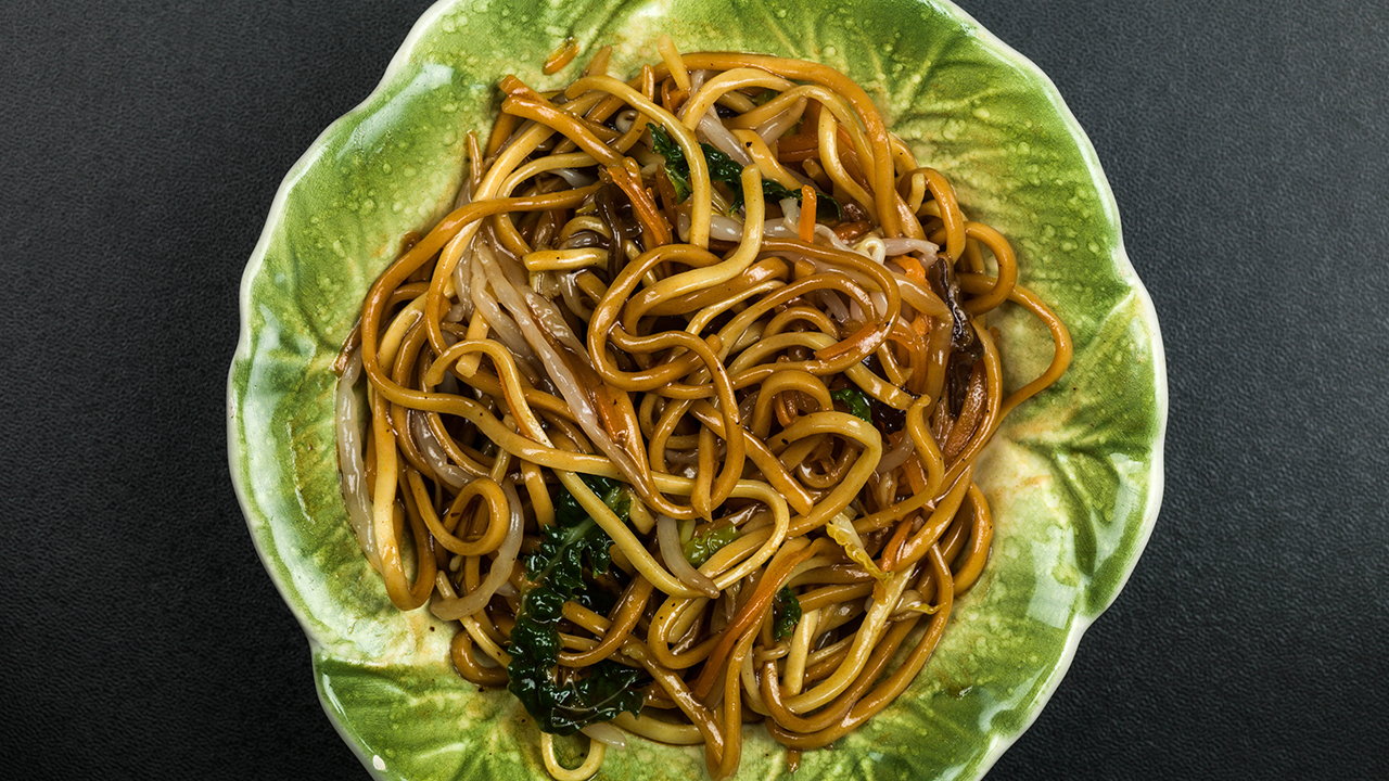 Vegetarian Chow Mein with Nepali Noodles