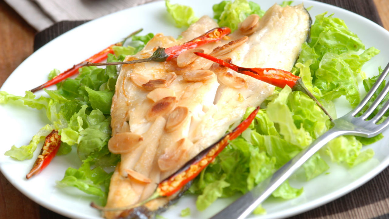Steamed Fillet Of Sea Bass With Cabbage